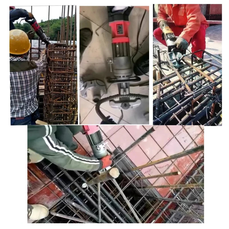HRB-16A Electric Hydraulic Steel Bar Bending Machine Portable Rebar Fast Bender Handheld Straightening Tools Bend Range 4-16MM