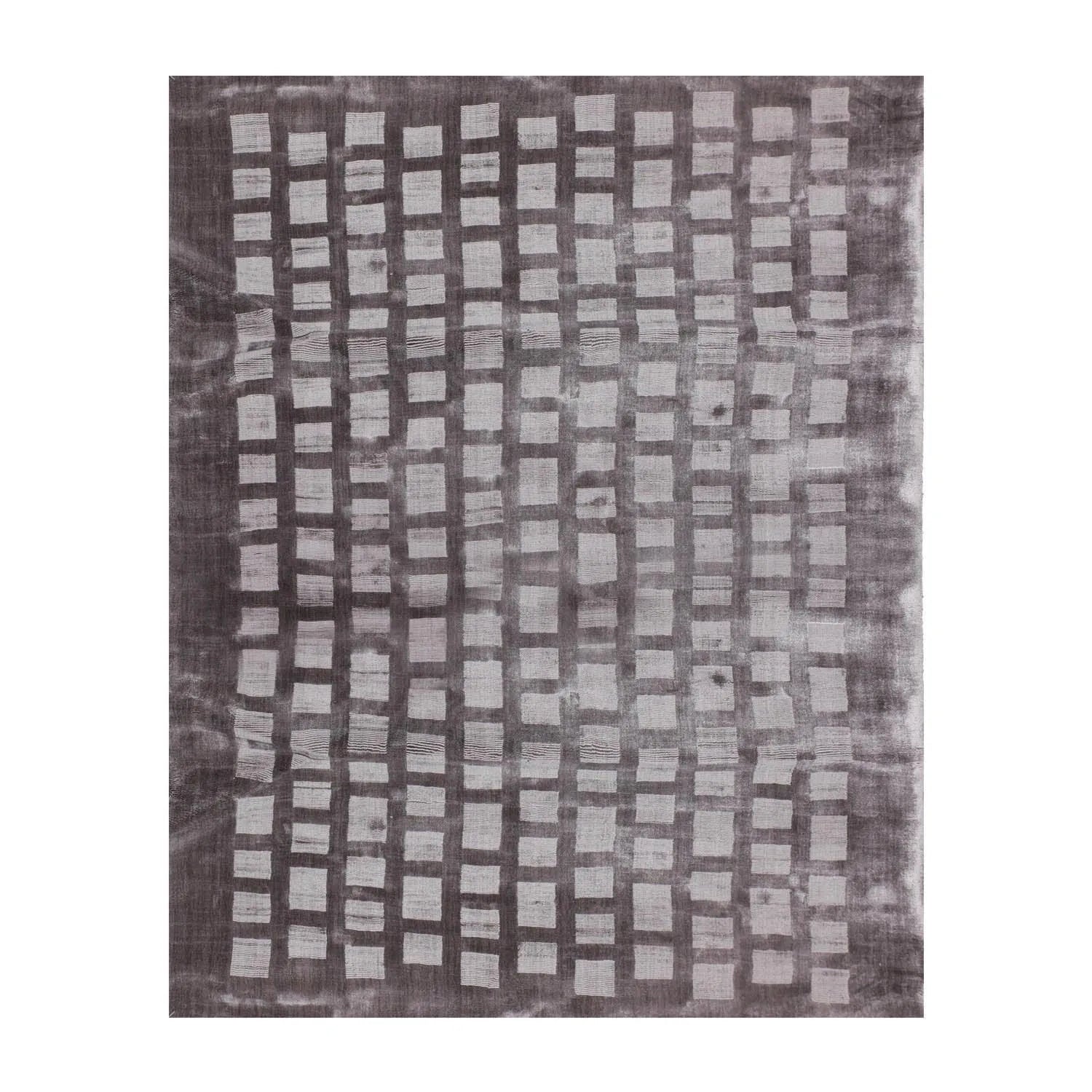 4x6 Hand Tufted Bamboo Silk   Oriental Area Rug Tone on Tone Grey, Color