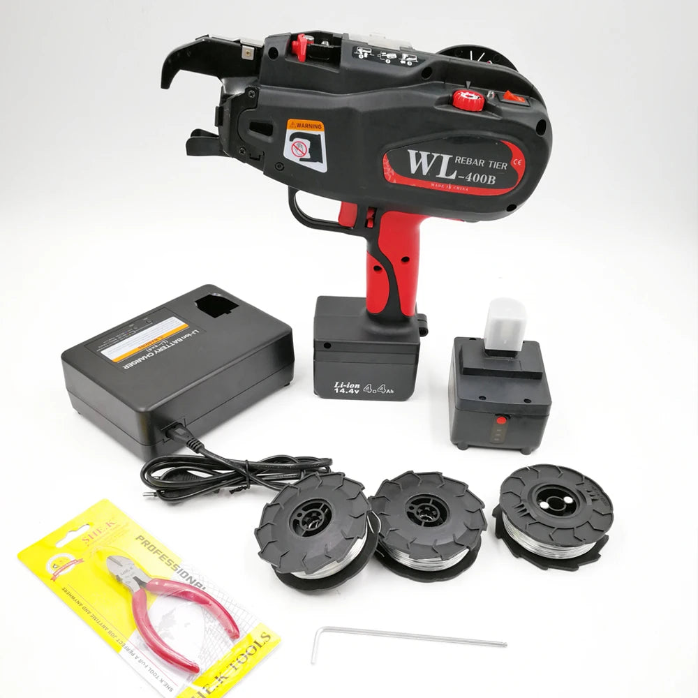 Battery Steel Rebar Tying Machine Tool WL-400B Portable Rebar Tier Tying Machine Automatic Rebar Tying Tool