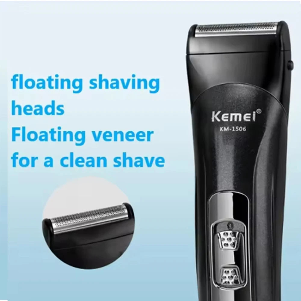 Kemei KM-1506 3 in 1 Electric Shaver Hair cutting Charging Hair trimmer Electric Rechargeable Nose Professional Shaving Machine